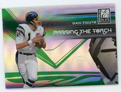 2007 Donruss Elite Dan Fouts Philip Rivers Passing the Torch Green #39/400