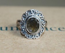 SUNDANCE Catalog Sterling Silver Labradorite Filigrana Statement Ring Sz 9 NIB