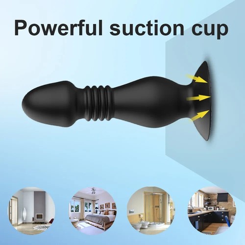 Sex Toys for Men Gay Male Prostate Massager Anal Butt Plug Penis Cock Ring Black - Picture 9 of 15