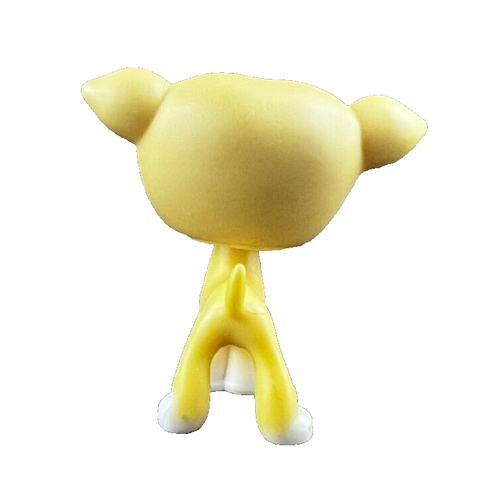 Lps Yellow Greyhound Whippet Dog Green Eyes Sportiest Authentic Pet 875 Littlest - Picture 4 of 5
