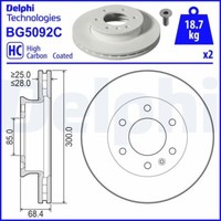 2X Delphi BG5092C Bremsscheibe FüR MERCEDES-BENZ