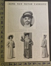 1905 AUTO CAR WOMENS FASHION RIDE DRESS ROADTRIP SUFFRAGE HISTORY 28298
