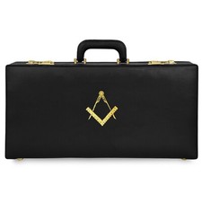 Maletín rígido medio delantal Masonic Regalia - Maletín Mason con cuadrado y brújula