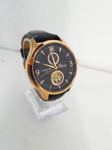 Mens Thomas Earnshaw Black Watch Rose Gold Tone & Black Dial Automatic ES-8023