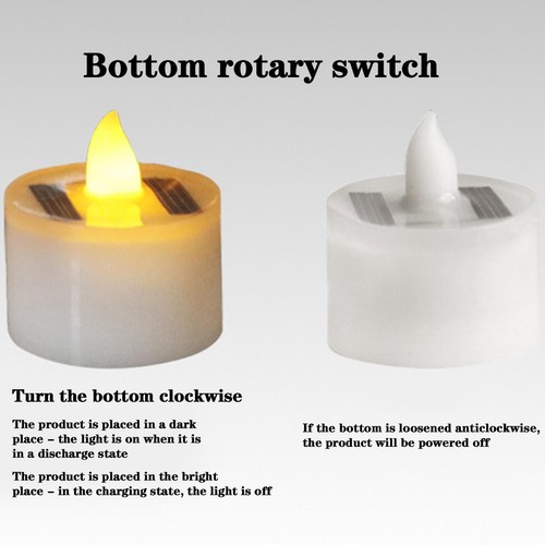 1-10X Solar LED Tealights Sensor Exterior Vela Solar Jardín Vela DIY Blanco/🥇 - Imagen 8 de 15
