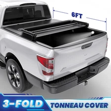 For 04-12 Chevy Colorado GMC Canyon Soft Truck Bed Tonneau Cover Tri-fold 6FT