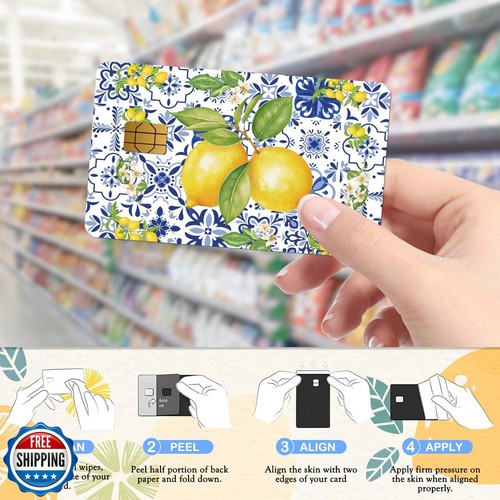 Shejdgart Debit Card Skin Stickers - 4 Pcs Amalfi Coast Lemon Credit Card Ski - Afbeelding 4 van 5