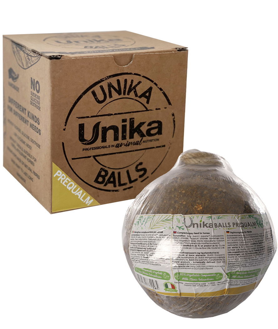 Unika balls Prequalm mangime complementare ideale per i cavalli che necessitano