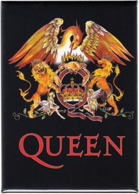 US Kühlschrank Magnet:  QUEEN Logo - Made in USA 9x6,3 cm
