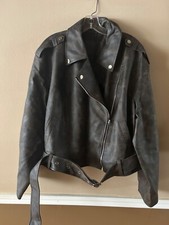 Eloquii Moto Jacket Womens Faux Leather Pleather Zip Sleeves Pockets Size 18