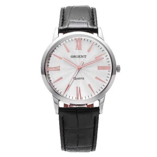 Orient Faux Leather Strap Analog Wristwatches
