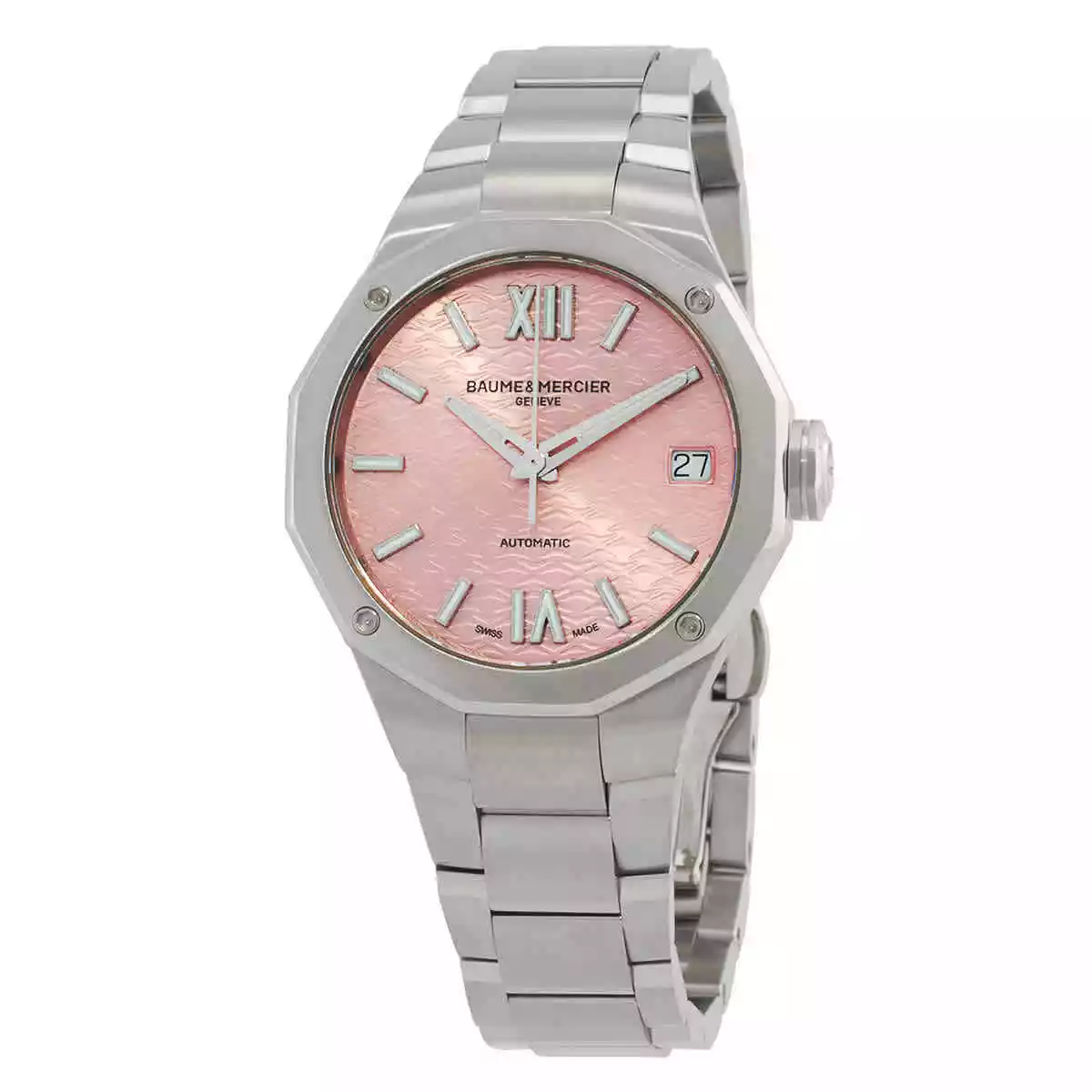 Baume et Mercier Riviera Automatic Pink Dial Ladies Watch M0A10675