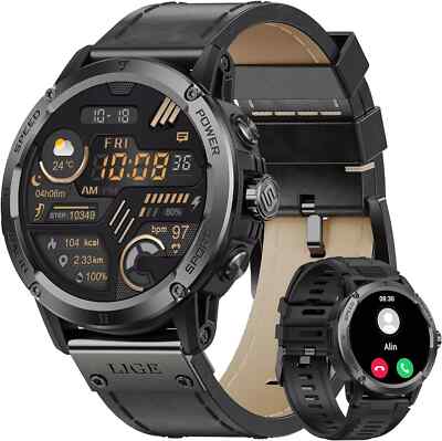 Smartwatch Herren Damen mit Telefonfunktion Armbanduhr für iPhone Samsung Huawei