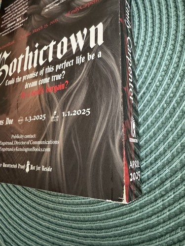 Gothictown By Emily Carpenter ARC Advanced Readers Copy Rare Optioned For AMC TV - Picture 4 of 11