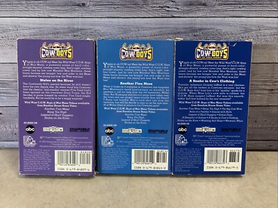 Wild West Cowboys of Moo Mesa lot of 3 Animated VHS tapes