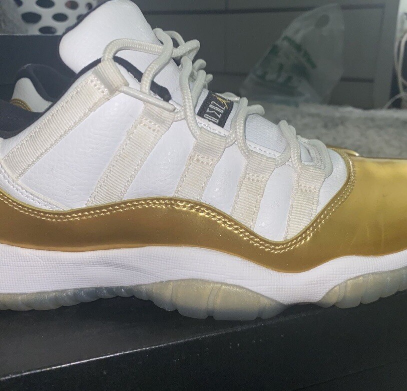 air jordan 11 retro low white/metallic gold 6.5Y | eBay