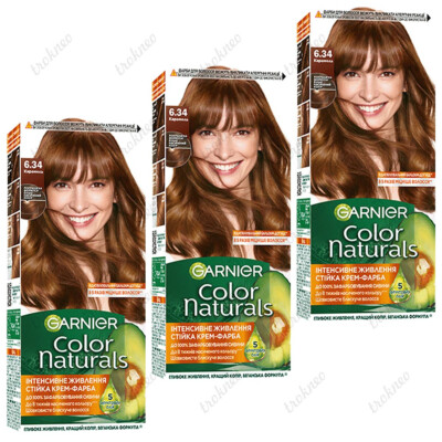 3 Box Garnier Color Naturals 6.34 Caramel Color hair