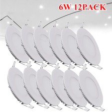 12Pack 4Inch LED Ceiling Lights Ultra-Thin Recessed Retrofits Kit 6000K Daylight