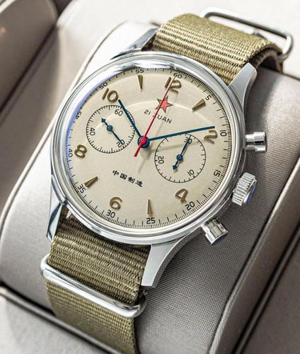 Reloj mecánico manual cronógrafo zafiro exposición Aviation SEAGULL1963 ST19 - Imagen 1 de 20