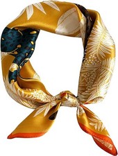 100 Mulberry Silk Neck Scarf 21''x21'' Small Square Silk Hair Scarf for Wome...