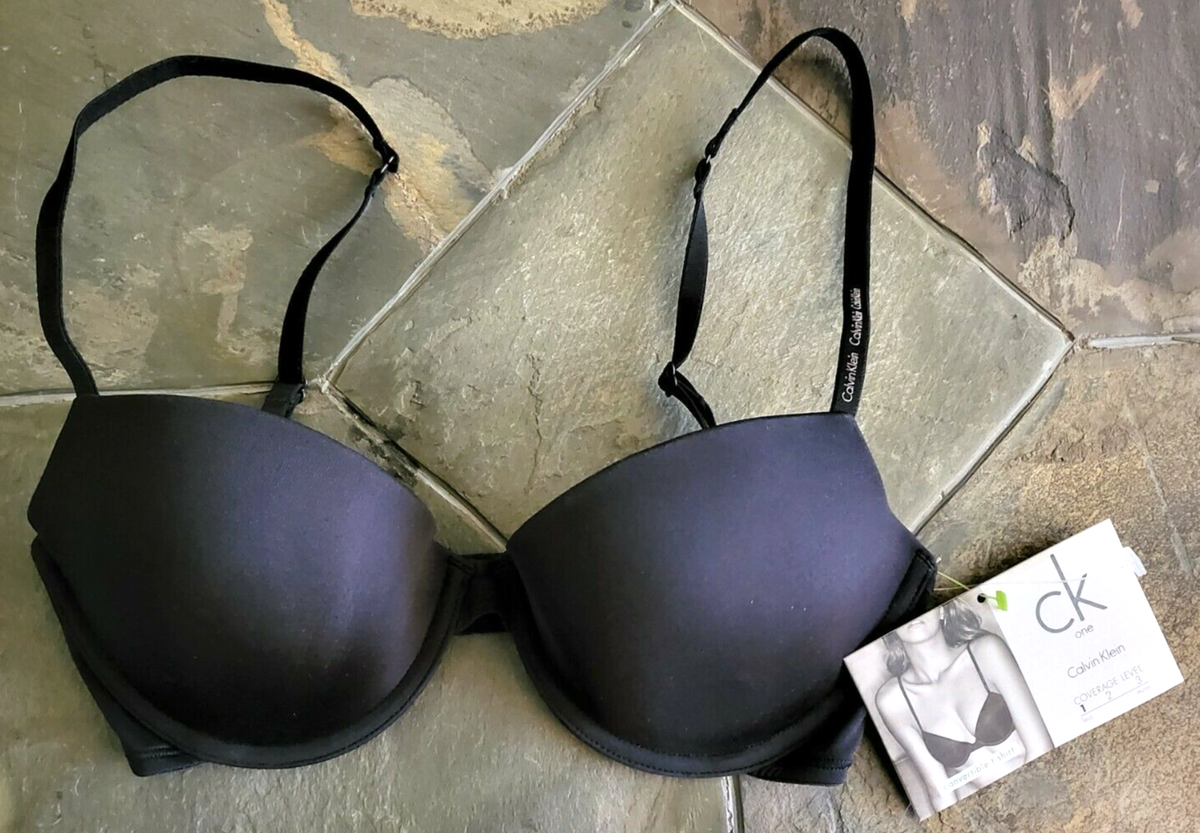 32C Calvin Klein CK One Microfiber Convertible Underwire T-Shirt Bra F3225