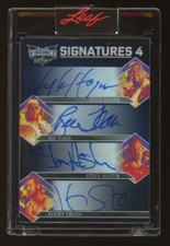 Hulk Hogan Flair Steve Austin Omega 2022 Leaf Vibrance Signatures 4 Auto WWE #A