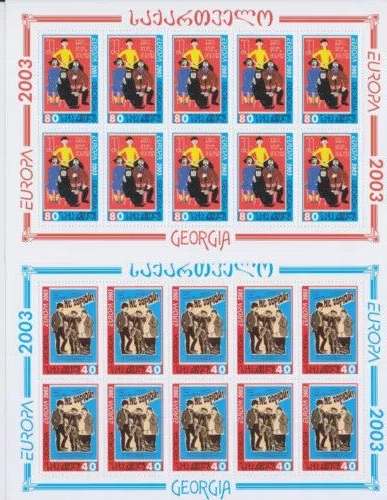 s50086 GEORGIA EUROPA CEPT 2003 MNH** MS - Foto 1 di 1