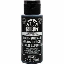 FolkArt MULTI SURFACE acrylic crafters paint -  2oz 59ml SATIN or METALLIC paint