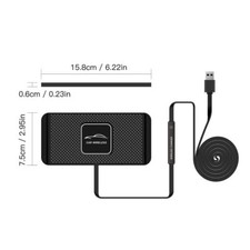 Universal Fast Charging Wireless Car Phone Charger Pad Mat For Samsung iPhone