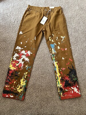 MNML Broken Paint Baggy Pants  Brown Size 33 - Junta Watanabe Vibes Trouser 