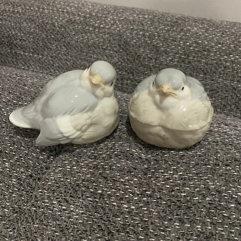 Set Of 2 Vintage Otigari Japan Blue Bird Figurines