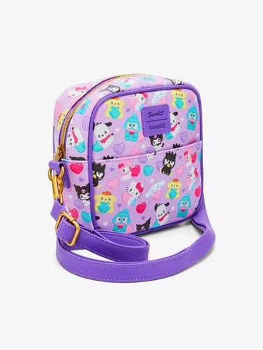 LOUNGEFLY Hello Kitty And Friends Hearts Small Crossbody Purse Wallet SET Sanrio - Picture 3 of 9