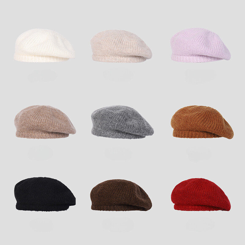 8925 Womens Winter Beret Hat Knitted Beanie Cap Autumn Winter Hat French Yirtree Womens Winter Beret Hat Knitted Beanie Cap Autumn  main image 3