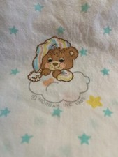Teddy Beddy Bear Fitted Crib Sheet Baby Nursery Morgan Inc 1985 VTG Sweet