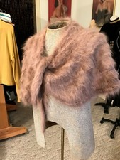 Vintage MOHAIR PLUS MINK Fuzzy Wrap