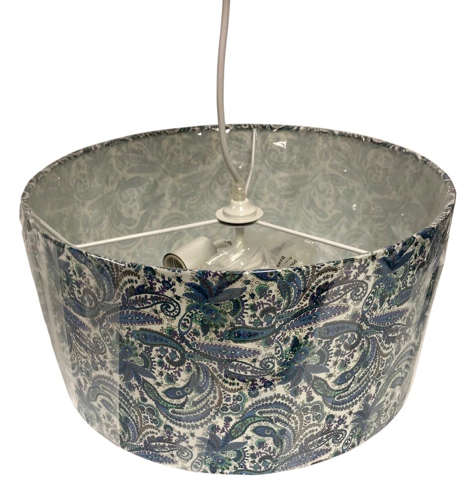 Z-Light 203-16 Astra 3-Light Pendant Light with Patterned Fabric