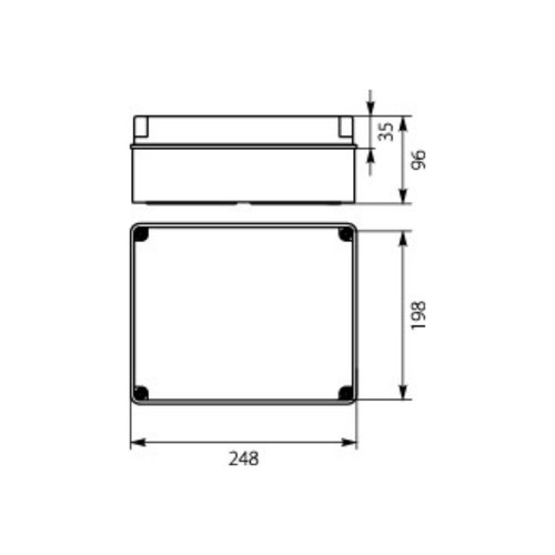 Industriegehäuse PH-4A.1 Abzweigdose hermetische Abzweigkasten AP 28.41 E-P 2299 - Bild 2 von 2