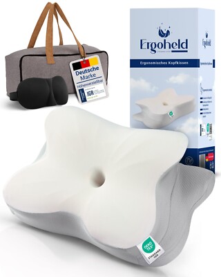 ErgoHeld Kopfkissen Orthopädisches Kissen Ergonomisches  Nackenkissen inkl Bezug