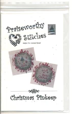 SALE! Praiseworthy Stitches CHRISTMAS PINKEEP 2 Cross Stitch Charts Only sampler