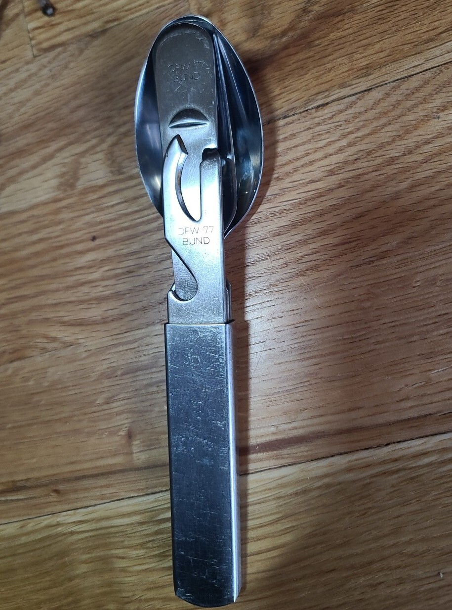 West German Utensil Set Knife Fork Spoon Can Opener Matching OFW BUND