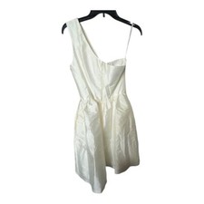 Alfred Sung Women's Size 6 One Shoulder Cocktail Mini Dress Snow White NWT 