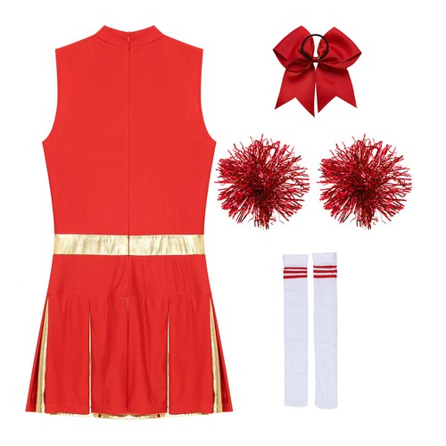 Womens Cheerleader Costume High School Girl Halloween Party Cheerleading Outfit - Picture 125 of 141
