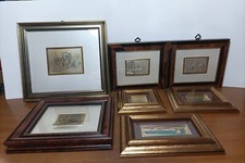 LOTTO QUADRETTI SU FOGLIA IN ARGENTO SERIGRAFATI