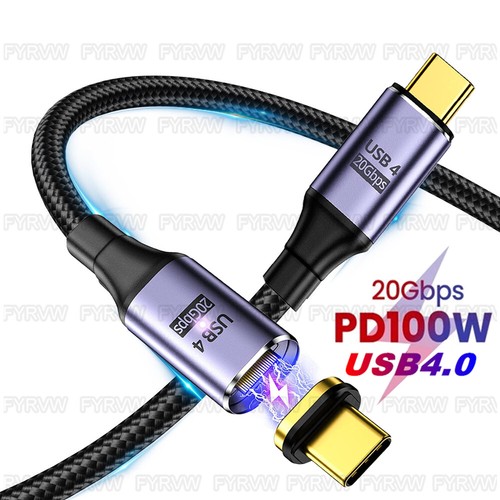 USB4 Magnetic Cable USB4.0 Cable Elbow Adapter 8K 100W For MacBook Steam Switch - Photo 1 sur 12