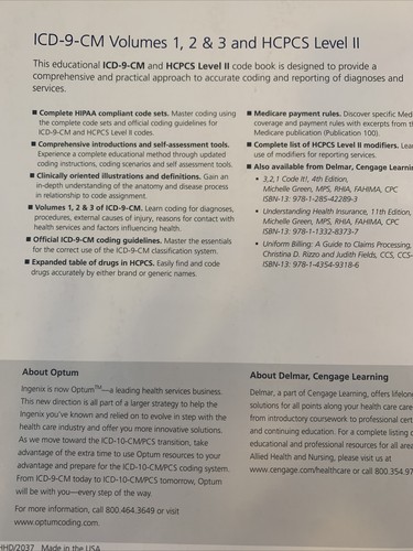 2013 EDUCATIONAL ICD-9-CM VOLUME 1, 2 & 3 & HCPCS LEVEL II By Ingenix-CodingUsed - Picture 3 of 6