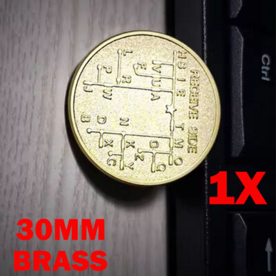 #ad Brass For CW Morse Code Decoder Chart Medal Commemorative Coin Gift Prize HOT $8.78