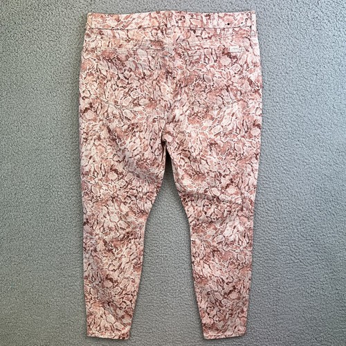 Jen 7 For All Mankind Women's Ankle Skinny Jeans Pink Snake Skin Print Sz 14 NEW - Picture 7 of 7