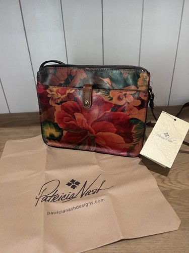 Patricia Nash Nerina Leder Poppy Tote Schultertasche Frühling Multi Blumenmuster - Bild 14 von 18
