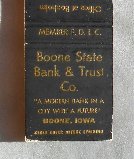 1970s Boone State Bank & Trust Co. Boxholm Boone IA Matchbook Iowa eBay