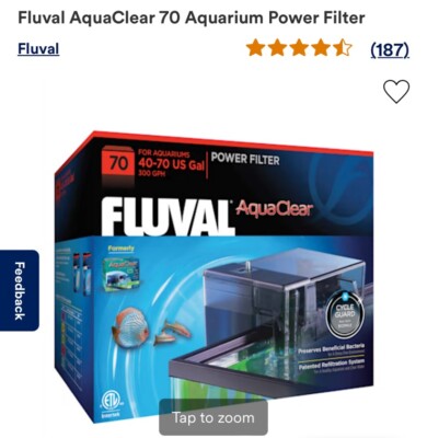 Fluval Aquaclear 70 aquarium power filter